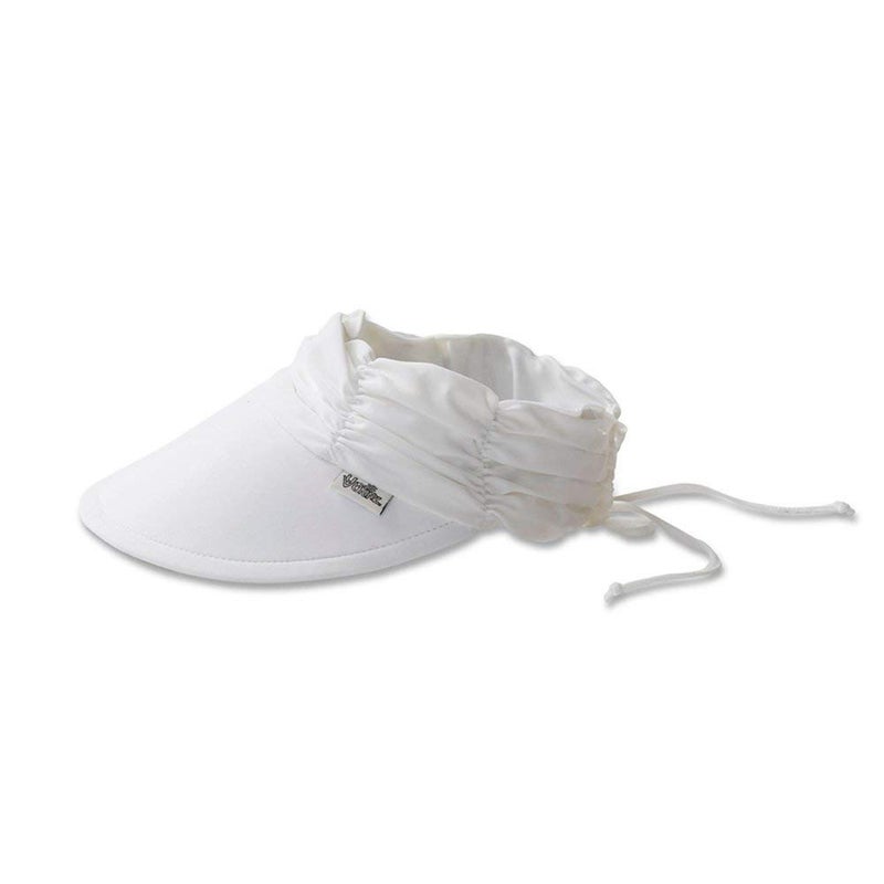 UV SKINZ Womenâ€™s Swim Visor with UPF 50+ Sun Protection â€“ Womens Pool Hat, Womens Sun Visor Hat - White - Image 1